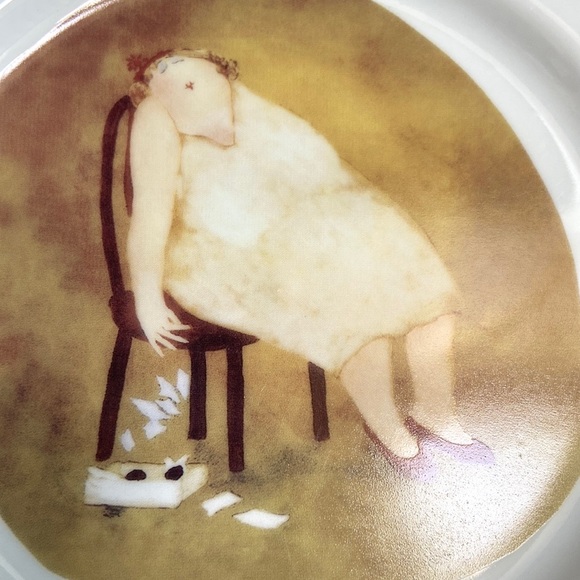 Erika Oller ‘Happily Dying of Chocolate’ Small Plates-Set of 6 - Picture 8 of 12